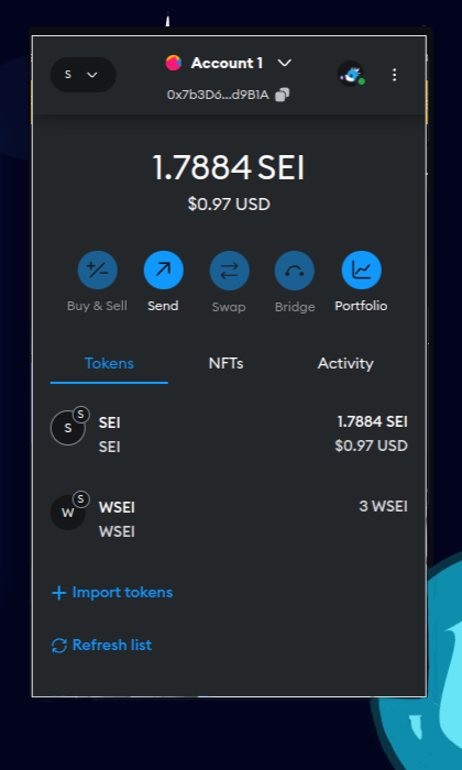 View WSEI balance